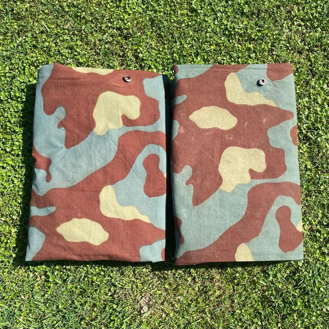 え*ち様 【レア】イタリア軍　軍幕　サンマルコ迷彩　2枚セット　ミリタリー　テン