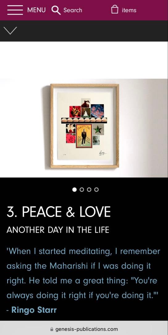 ビートルズ　Ringo Starr Peace and Love アート新品
