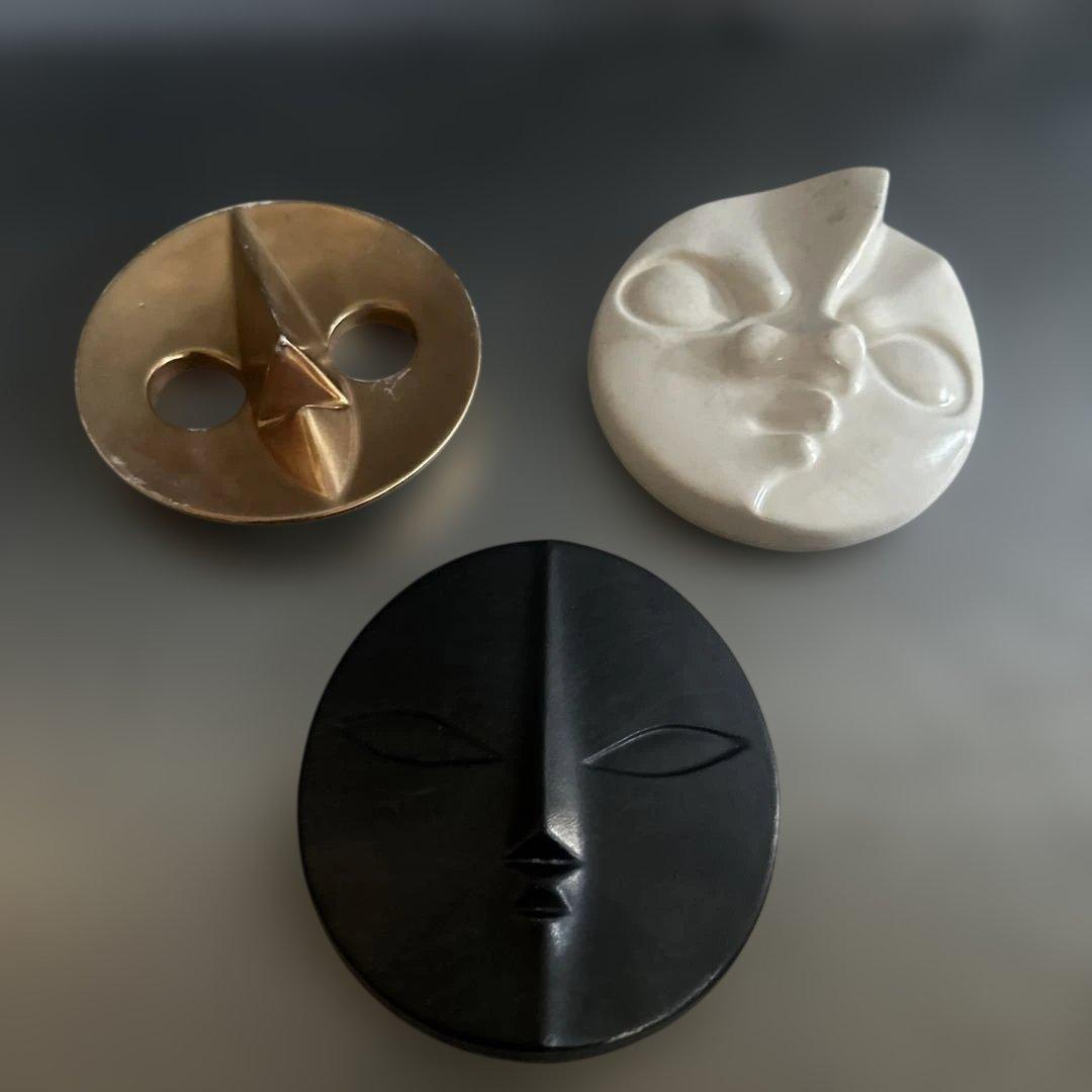 岡本太郎　太陽の顔壁掛け3点セット　ヴィンテージ感が素敵！