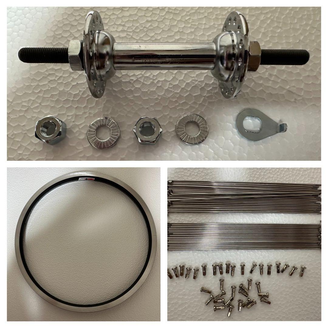 ヤマハPAS 20インチ純正部品使用による完全手組み前輪ホイル