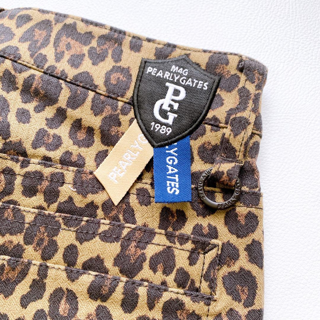 新品 PEARY GATES レディース ゴルフパンツ ヒョウ柄 S(0)