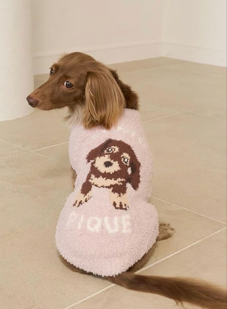 ジェラートピケ　ベビモコダックスフンドジャガードプルオーバー　ピンクDM 新品