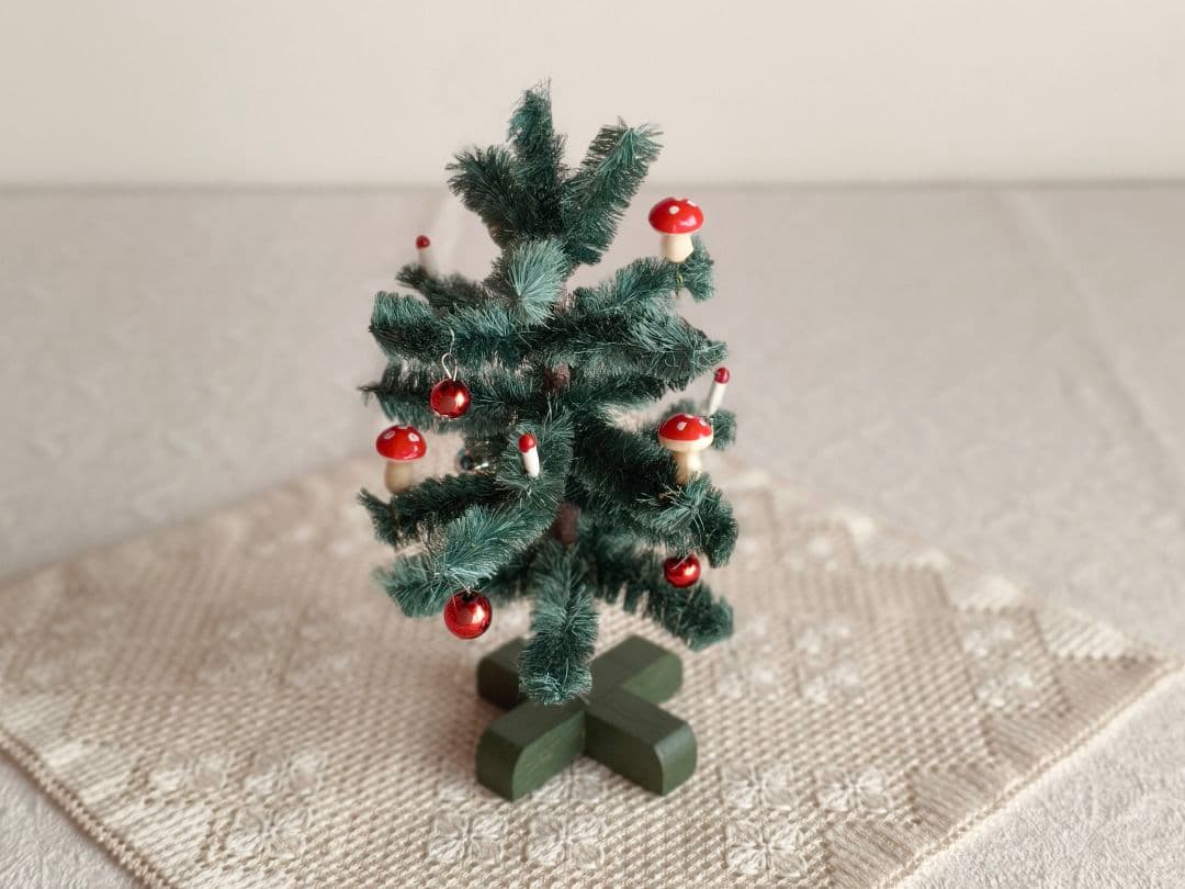 【トントトンさま】vintage tree ❀ モコモコ ホワイト モールツリー