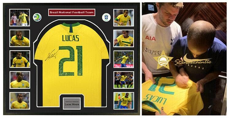 直筆サイン入りユニフォーム ルーカス・モウラ ブラジル代表 サッカー