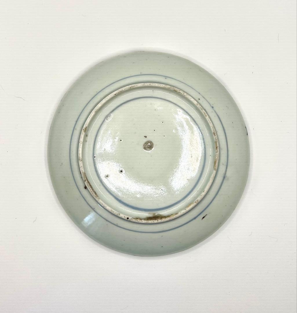 古伊万里　古染付　雁の図皿　染付　アンティーク　古道具　食器