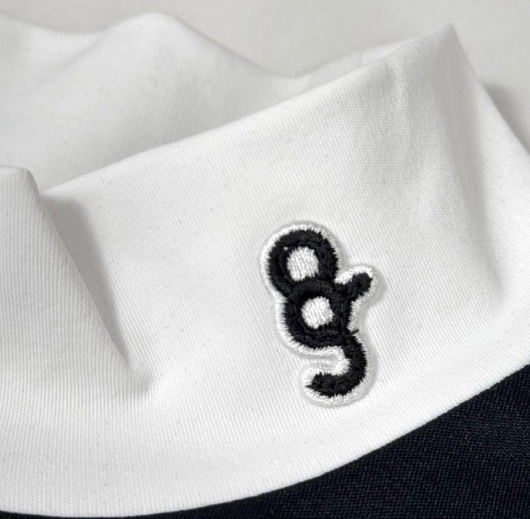 ゴルフ ロゴプリント モックネックシャツ ブラック