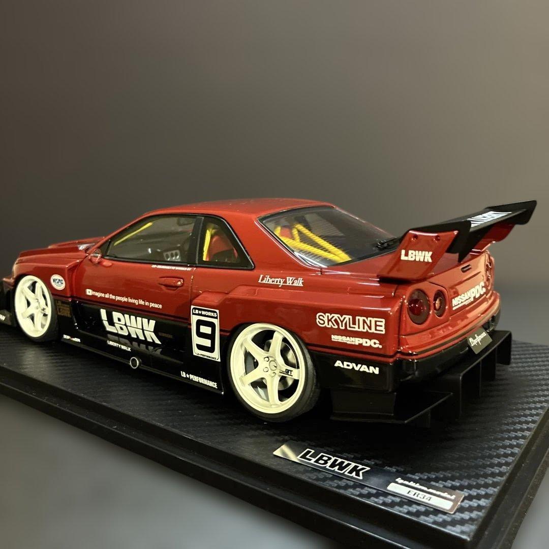 032 LBWK LB-ER34 スーパーシルエット 1/18スケール ミニカー