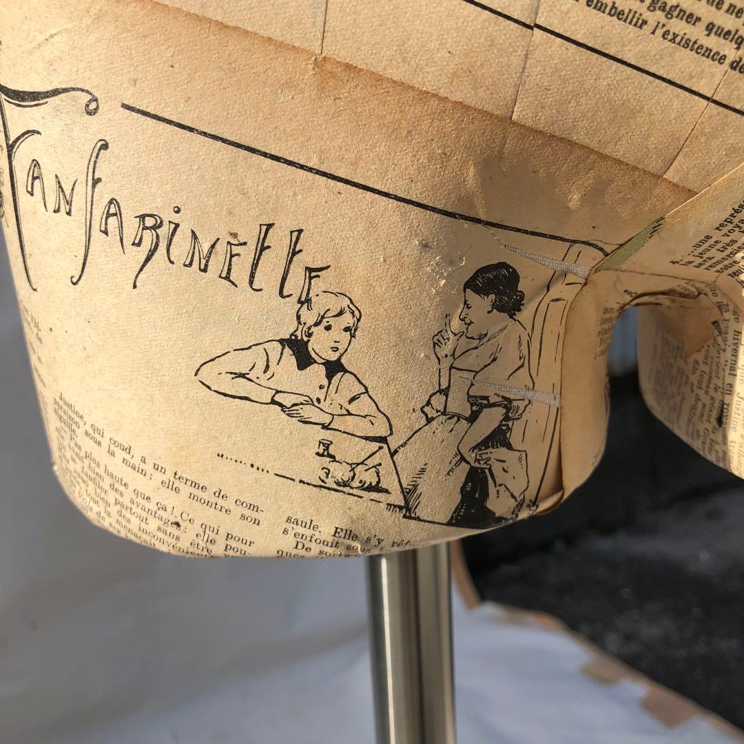 夢八トルソー　フランスの少女紙貼ったトルソー マネキンボディーコミックアート②