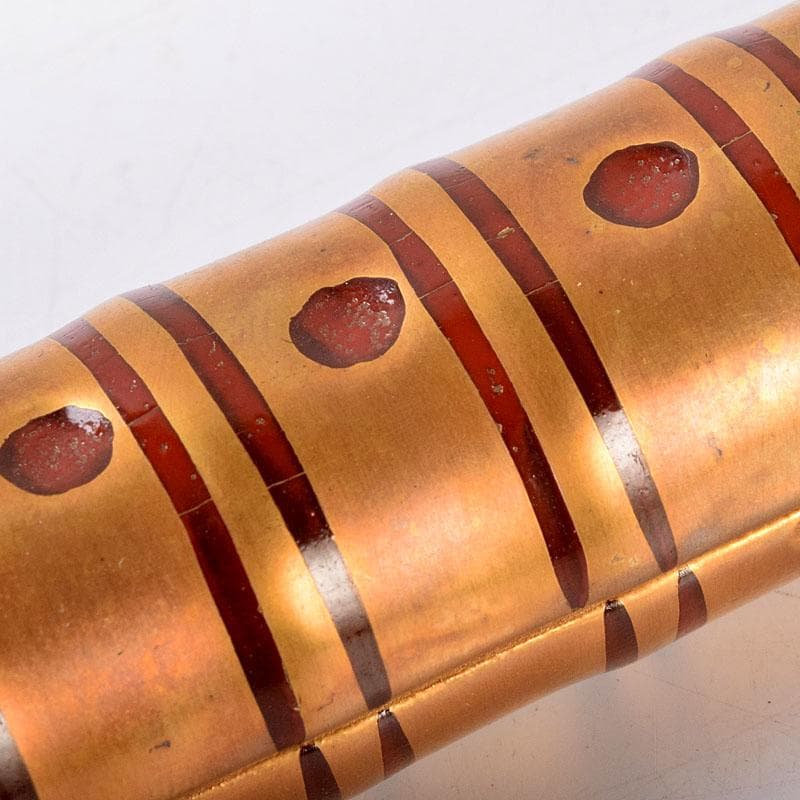 茶道具　小木曽芳正作　金彩　横笛香合　共箱　V　8482