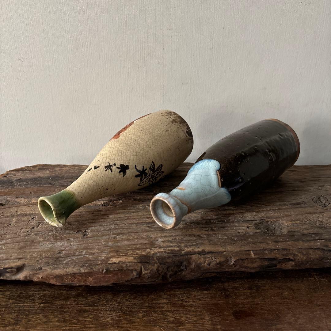 時代　織部　唐津　徳利　江戸時代　花入　アンティーク　古美術　骨董　検:李朝