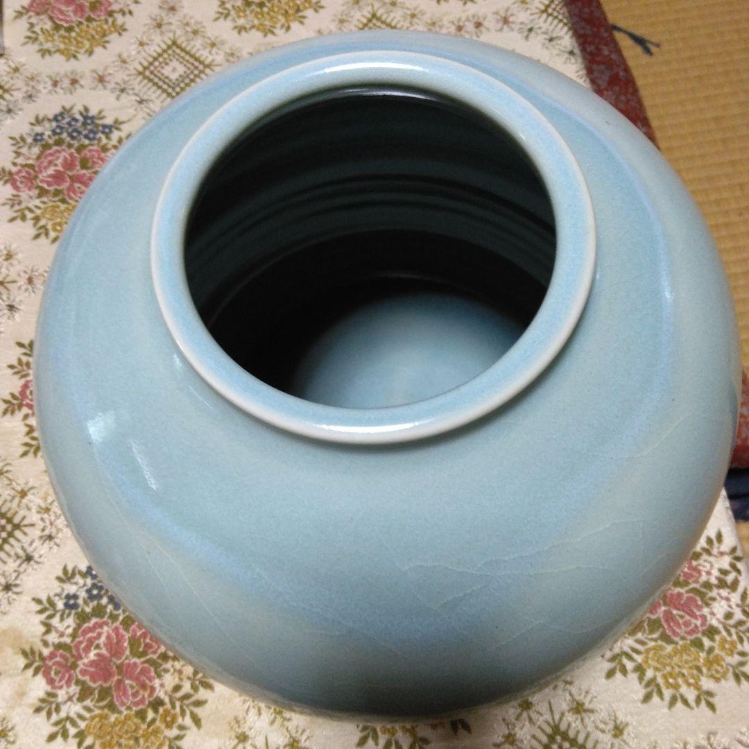 茶道具 壺 青磁花瓶 無想窯  大前芳春