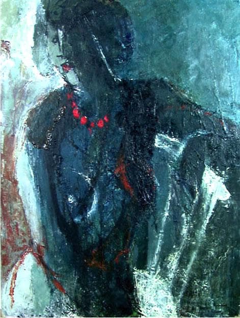 油絵 菅家令子 絵 絵画 インテリア 額付(白) F8-62023 人物 女性像