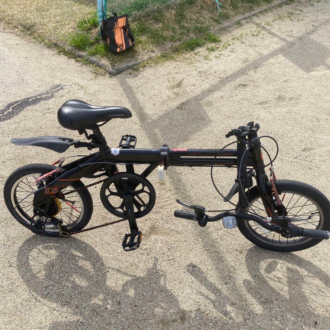 ゆー　折りたたみ自転車 黒　ドッペルギャンガー104