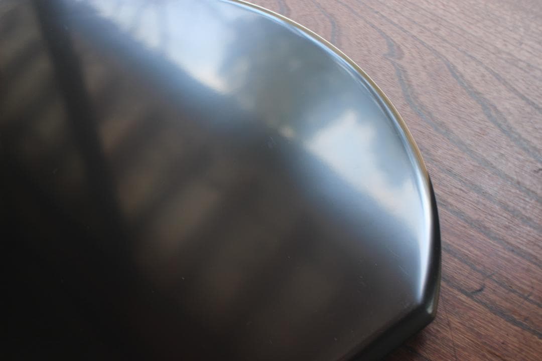 デッドストック！極上黒漆の美しい半月盆（検輪島塗懐石盆お膳お盆茶道具