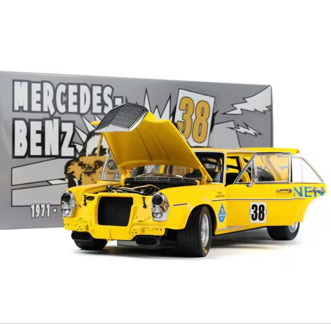 メルセデスベンツ 1971年モデル 1/18sスケールイエロー レースカー 38