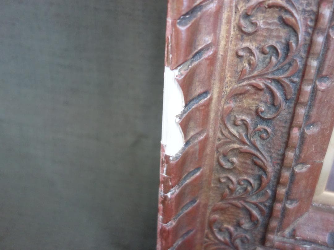 M▽青山龍水 油彩 絵画 額縁 少女と仔犬 (37904)