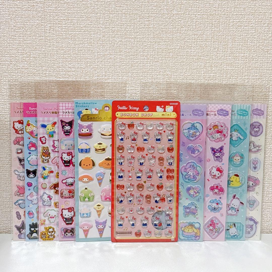 【正規品】サンリオ　ハローキティ　ボンボンドロップシール　ミニ　他　10枚セット