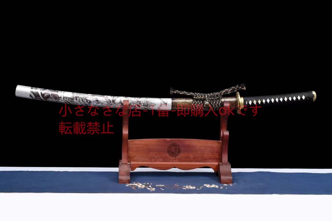 26寸T10焼刃日本三色研【無双ゴースト】古兵器 刀装具 日本刀 模造刀 居合刀