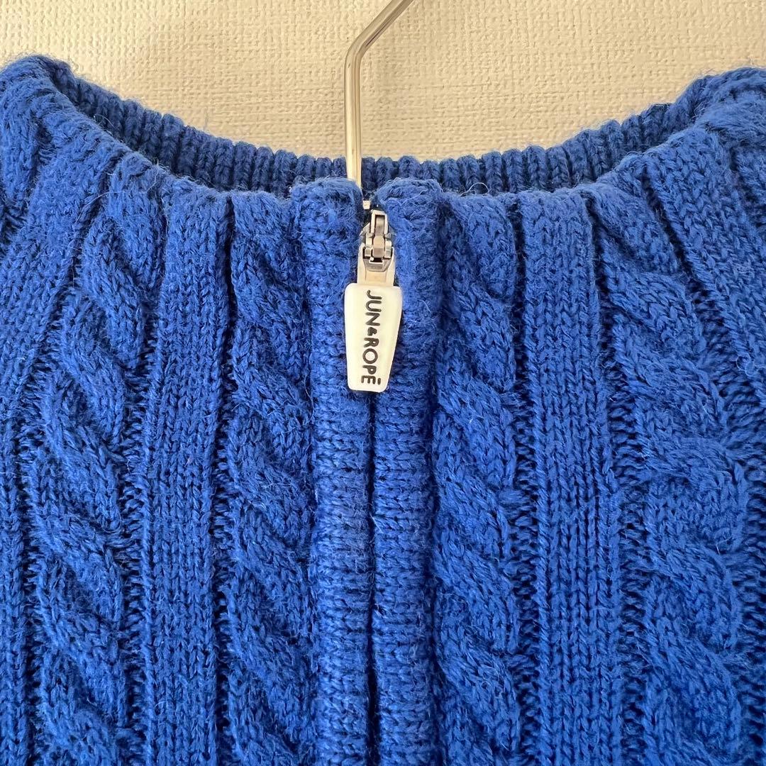 ジュンアンドロペ ノルディック柄 セーター S ハーフジップ　ゴルフ　防寒