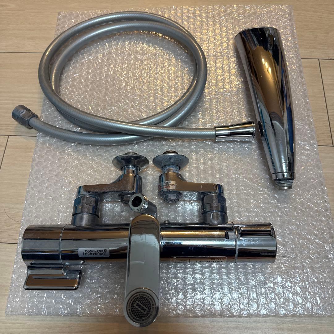 TOTO サーモスタット混合水栓 TBV03445J1 シャワーヘッドホース付き