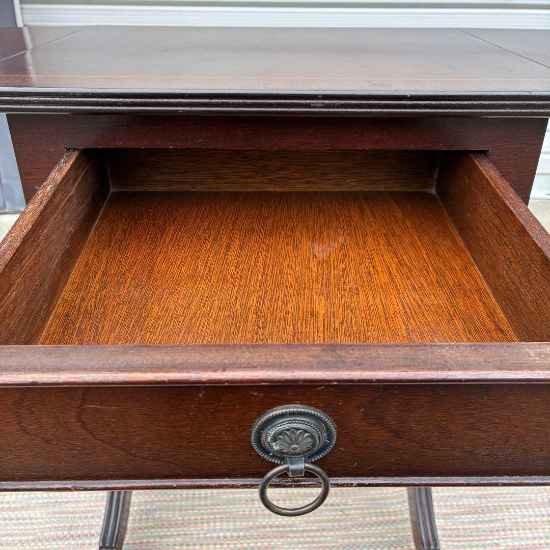 【送料込】ドロップリーフテーブル　英国風　アンティーク　ヴィンテージ　ロココ調