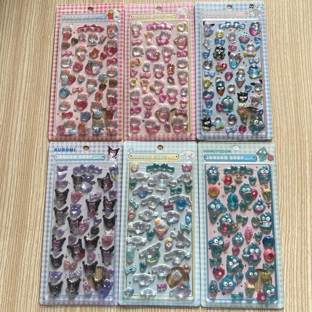 【国内正規品】サンリオボンボンドロップシール 6枚セット