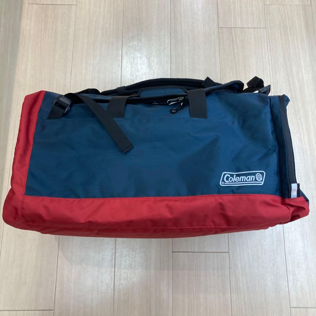 Coleman リュックボストン　ネイビー/レッド