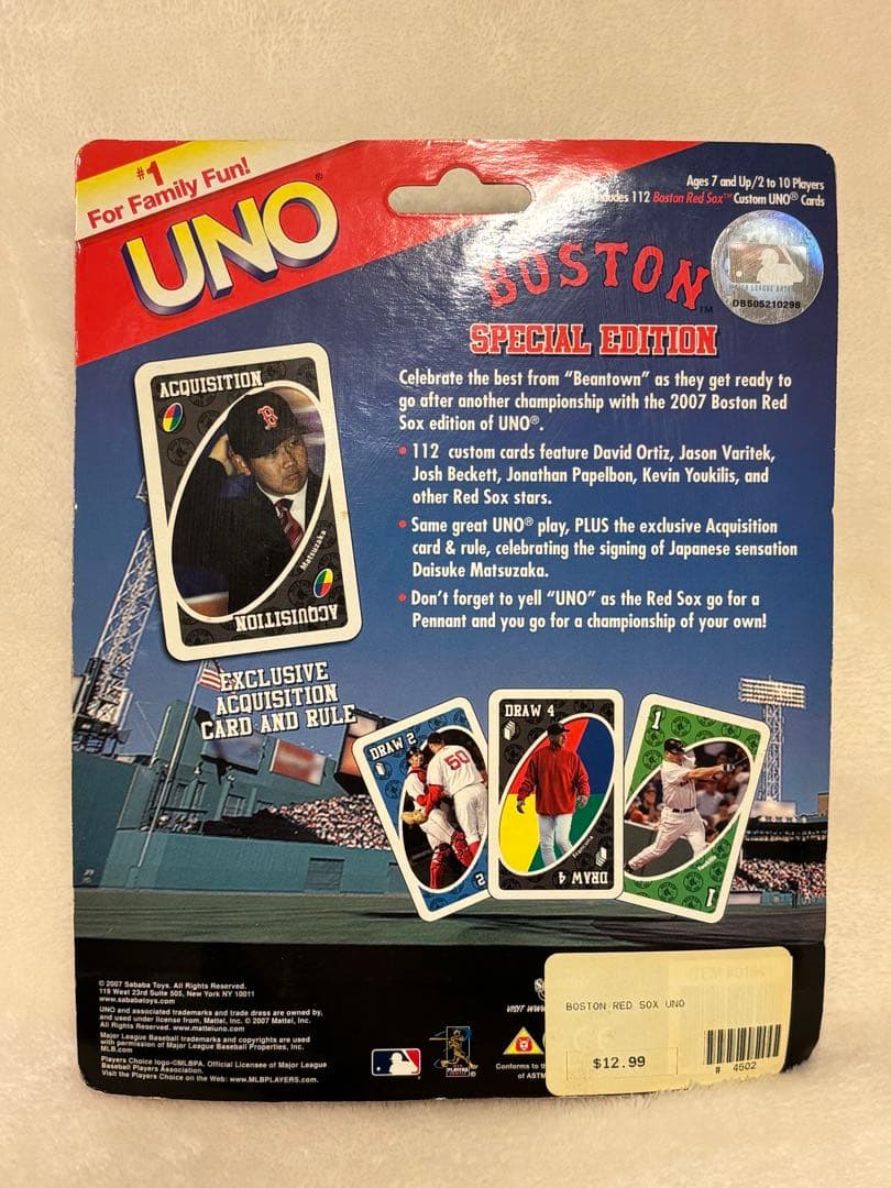 特別版UNO ボストン・レッドソックス スペシャルエディション