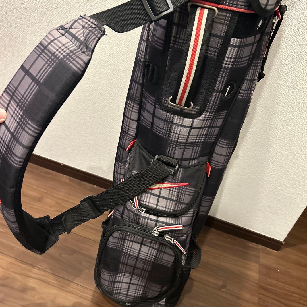 【美品】NIKE ナイキ キャディバッグ チェック柄　14分割