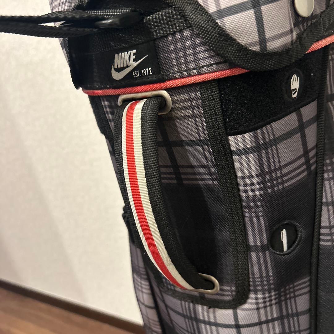 【美品】NIKE ナイキ キャディバッグ チェック柄　14分割