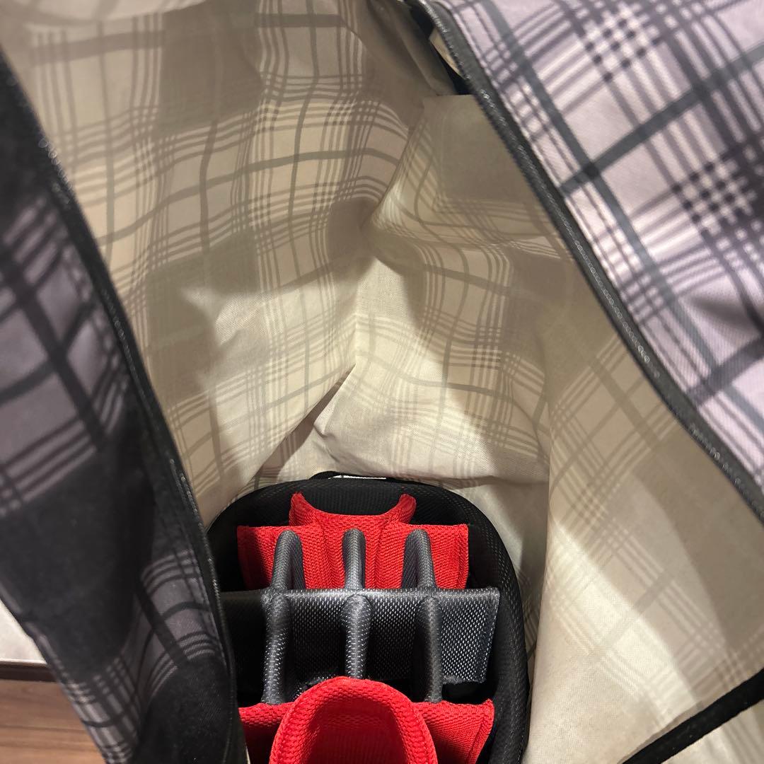 【美品】NIKE ナイキ キャディバッグ チェック柄　14分割