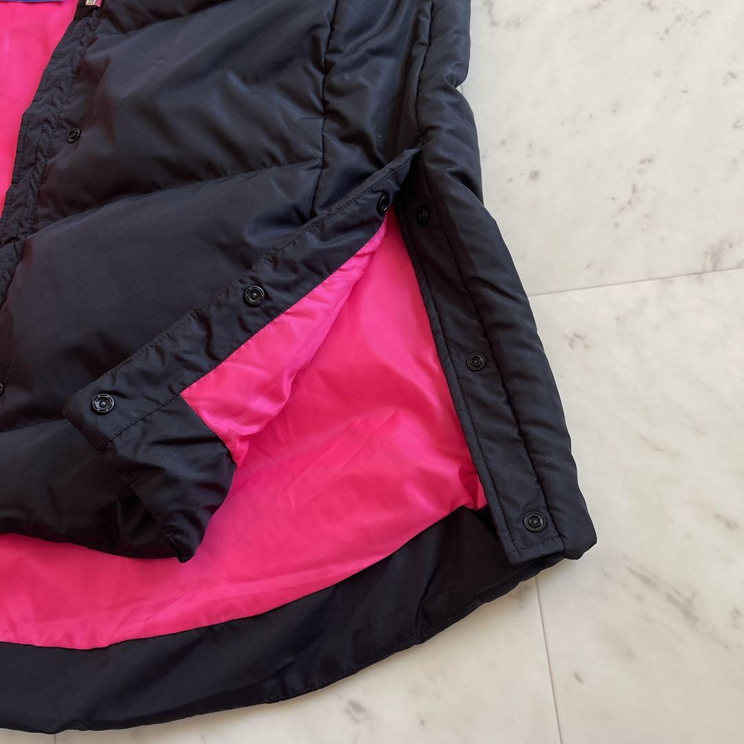 【新品タグ付】ミズノXL ベンチコート　リアルダウンコート　ブラック×ピンク