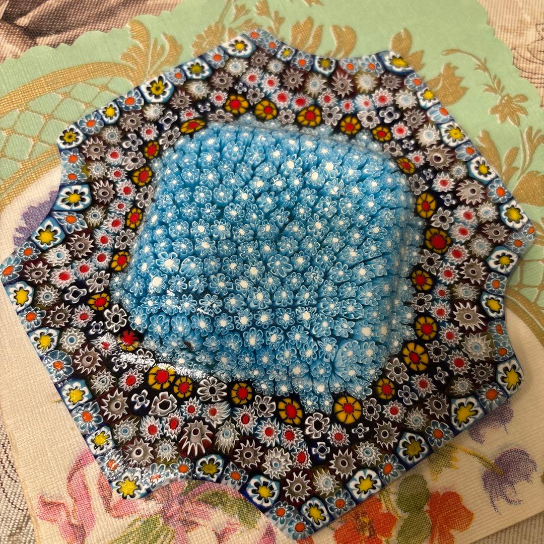 ベネチアングラス プレート ミルフォオリ ムリーニ