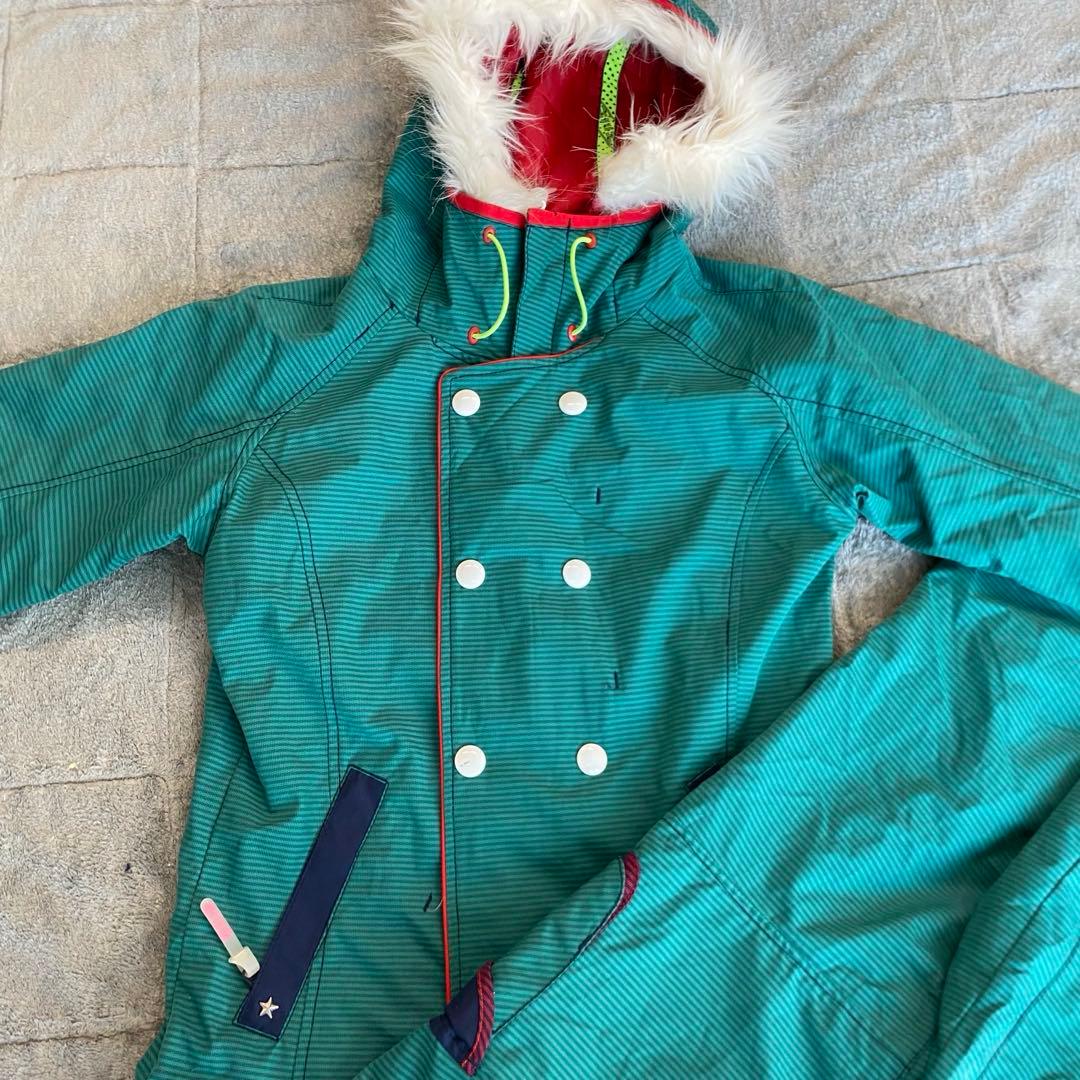 【激カワ】X-niX スノボ　スキー　ウェア　つなぎ ファー付き