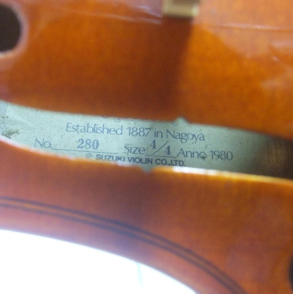 鈴木バイオリン 4/4 No280 1980年製 弓 ケース