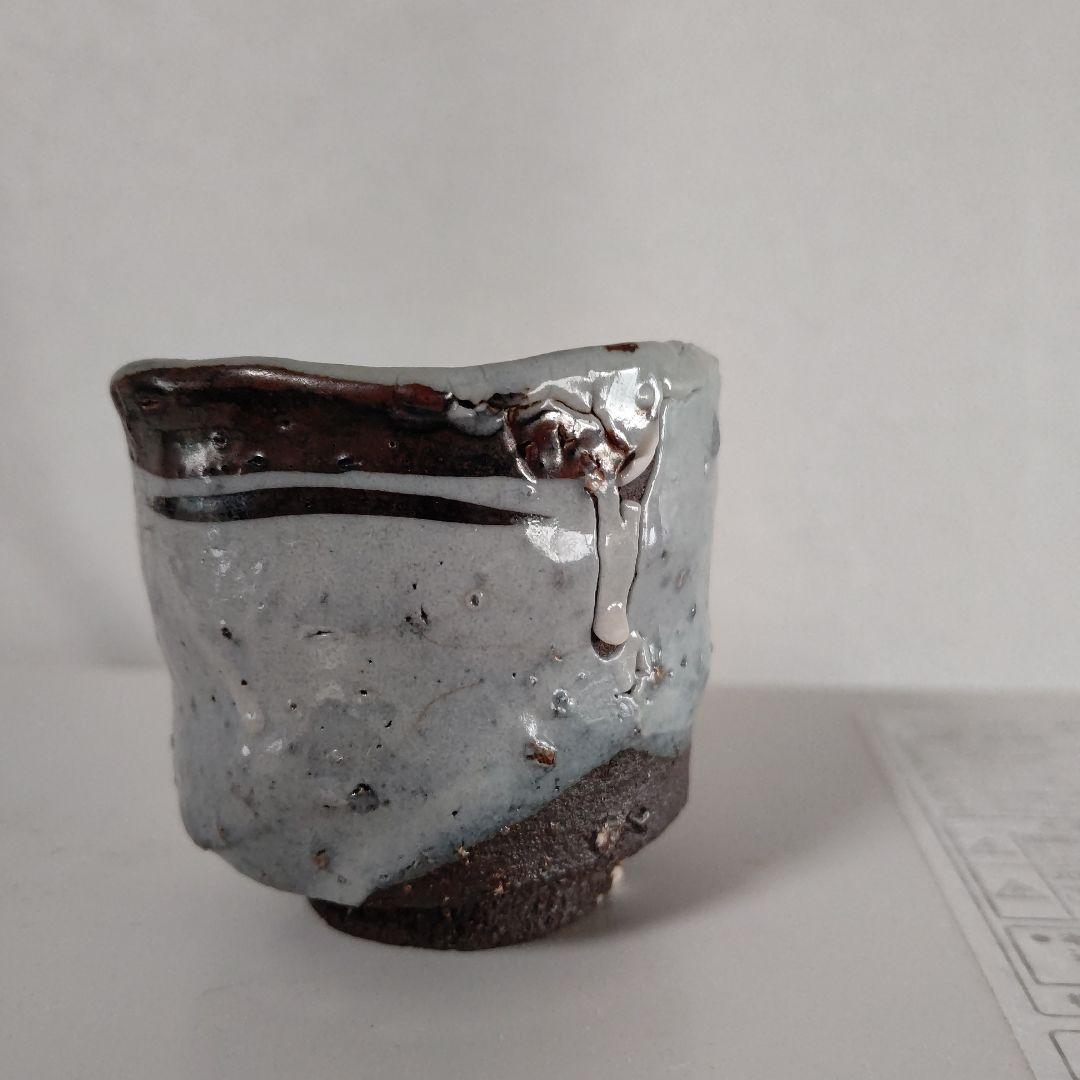 唐津焼き巨匠田中佐次郎作品絵唐津杯　高さ6口径6.5 新品未使用　箱無し