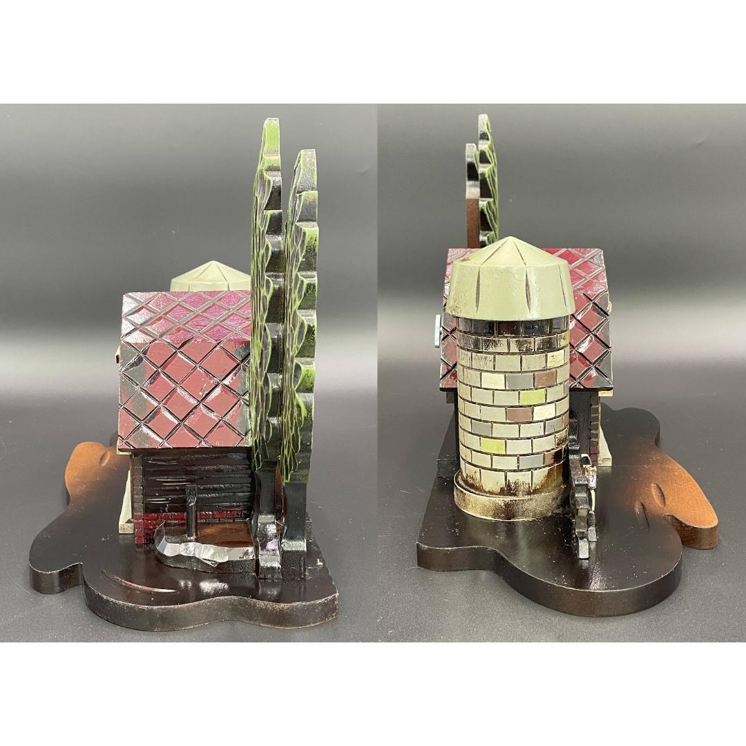 動作品 知床旅情 オルゴール付き牧場模型 鉄道弘済会製 ペン立て R8SB34