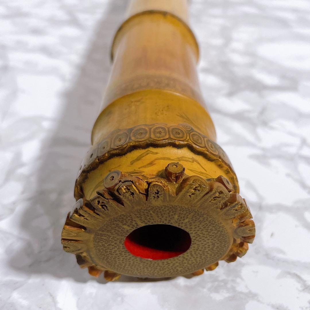 尺八　一尺八寸　在銘　富山　5孔・2分割　和楽器　木管楽器　縦笛　雅楽器