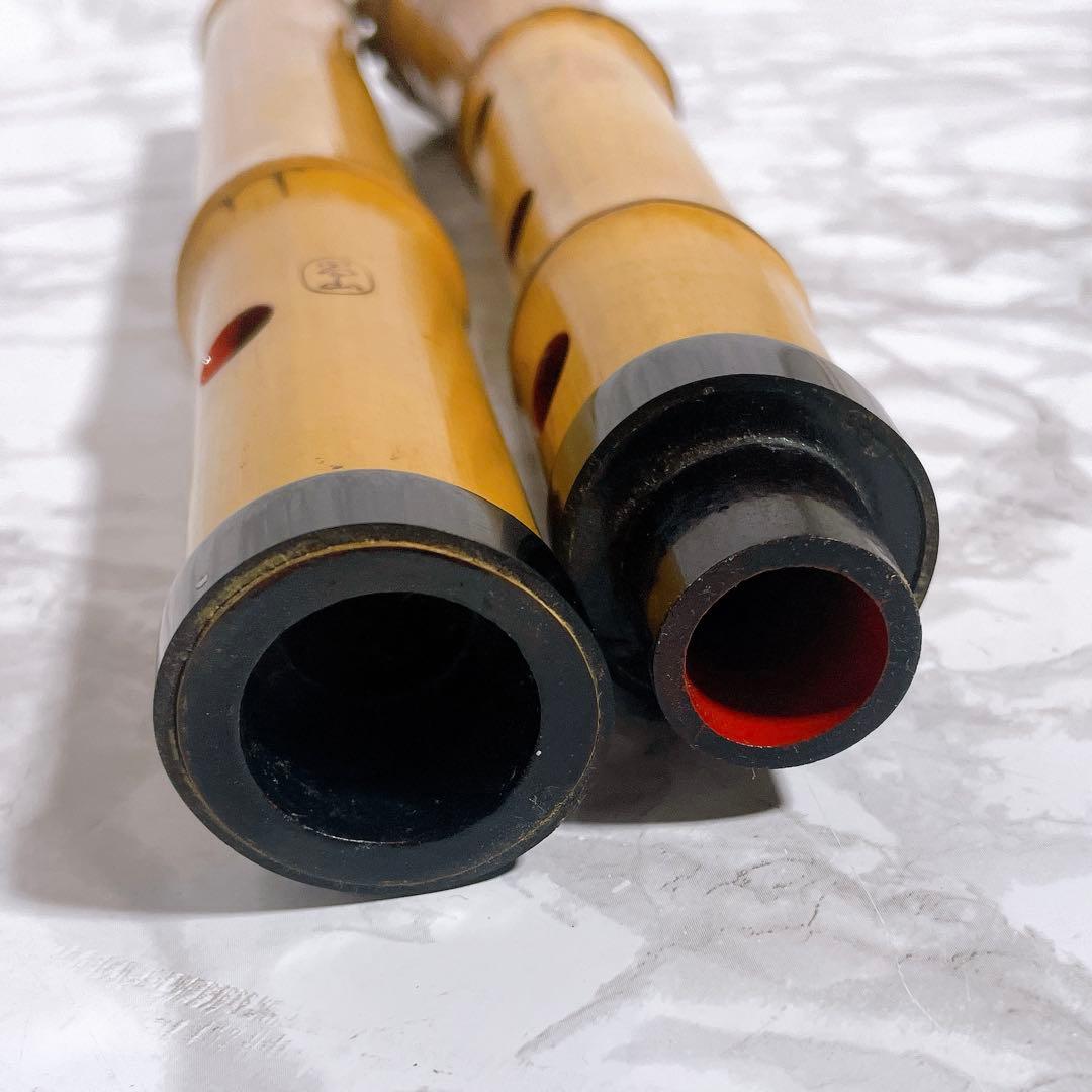 尺八　一尺八寸　在銘　富山　5孔・2分割　和楽器　木管楽器　縦笛　雅楽器