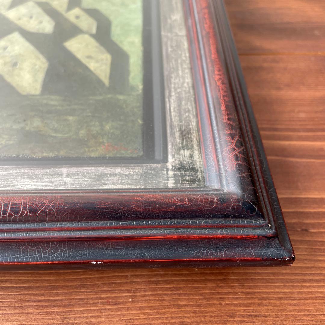 油彩画　教会　抽象画　風景画　井上秀樹　油絵　画家　キャンバス　額装済み