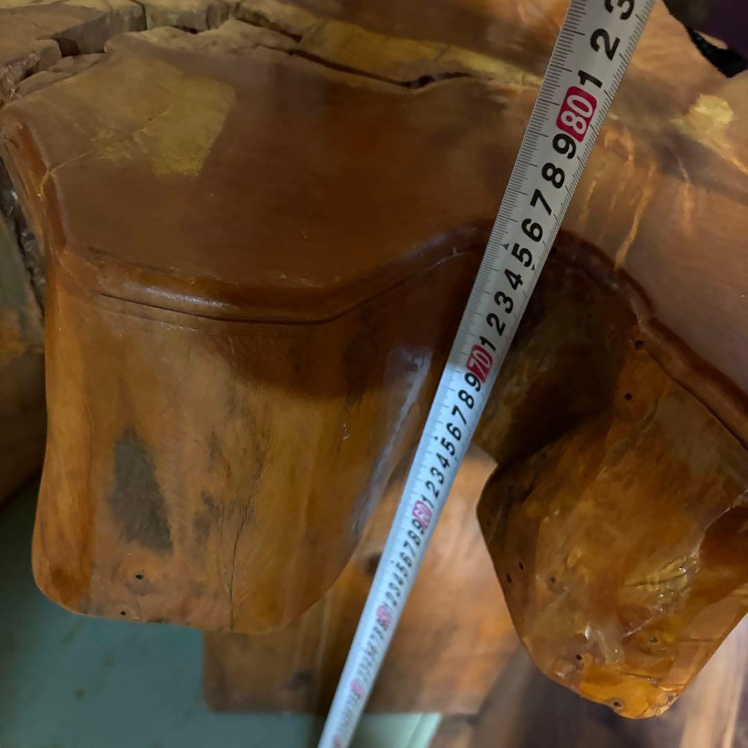 ①送料設置込み　丸太　切り株　ダイニングテーブル　　おそらく欅