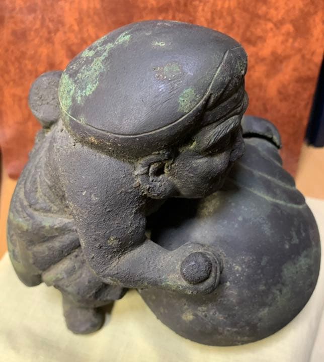 内島一平　造　銅製　大黒様像　縁起物東京高岡銅器古美術品