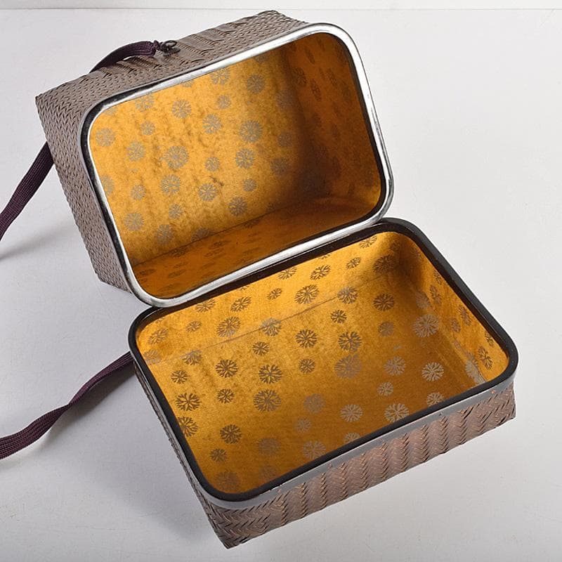 茶道具　御所籠　茶籠　黒楽茶碗　振出など　十一点一式　時代箱付　F　R8766B