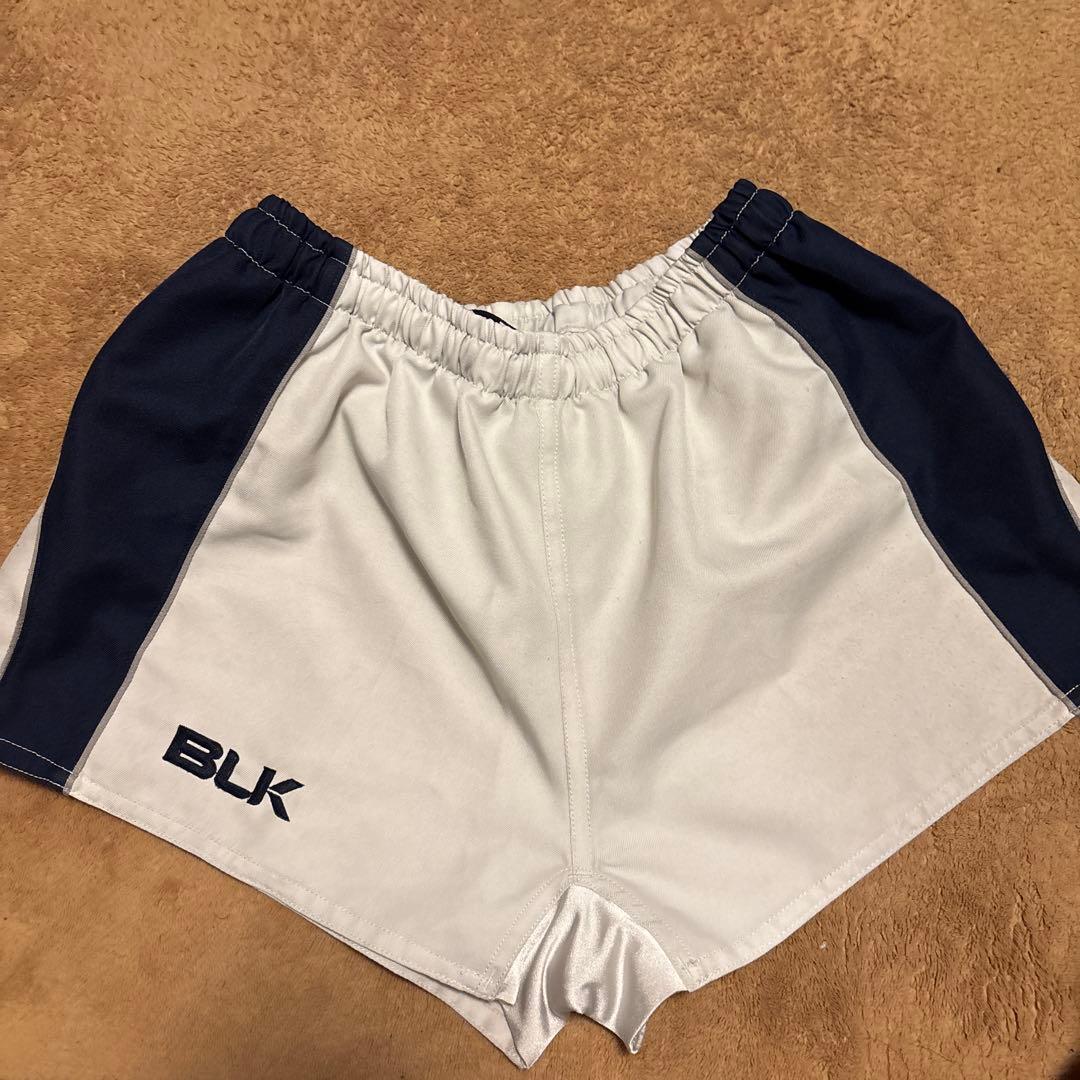 ね*こ様 BLK WHIRL WIND ラガーパンツ ホワイト/ネイビー