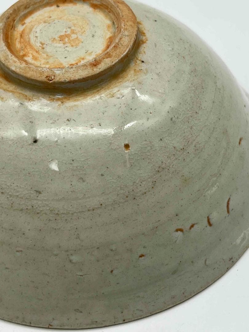 北宋時代　青白磁花卉魚藻文輪口鉢　輪口茶碗　茶盞 　影青　景徳鎮(B-97)