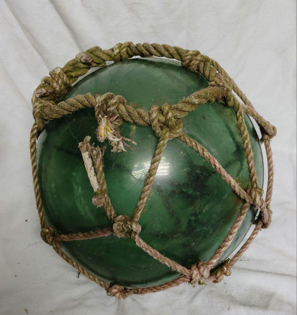 昭和　定置網　ガラス玉の浮き　直径約31センチ