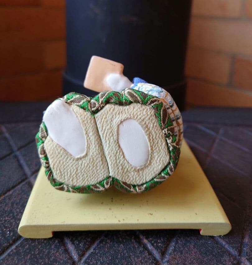 木目込人形　節分　寿凰作　共箱入　銘朱印　昭和初期　市松人形　御所人形　日本人形