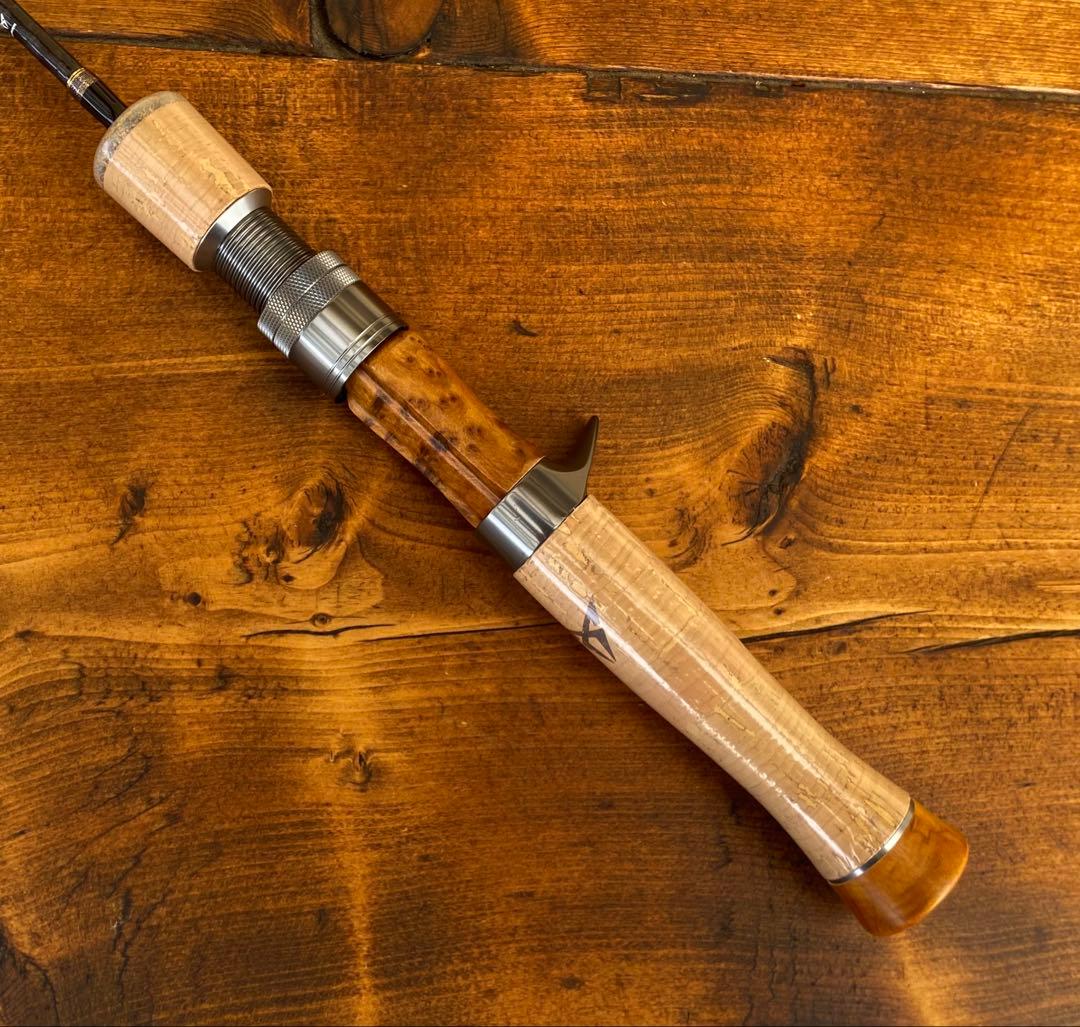 トラウトロッド　5ft1inch ウッドリールシート　渓流 天然木　ベイトロッド