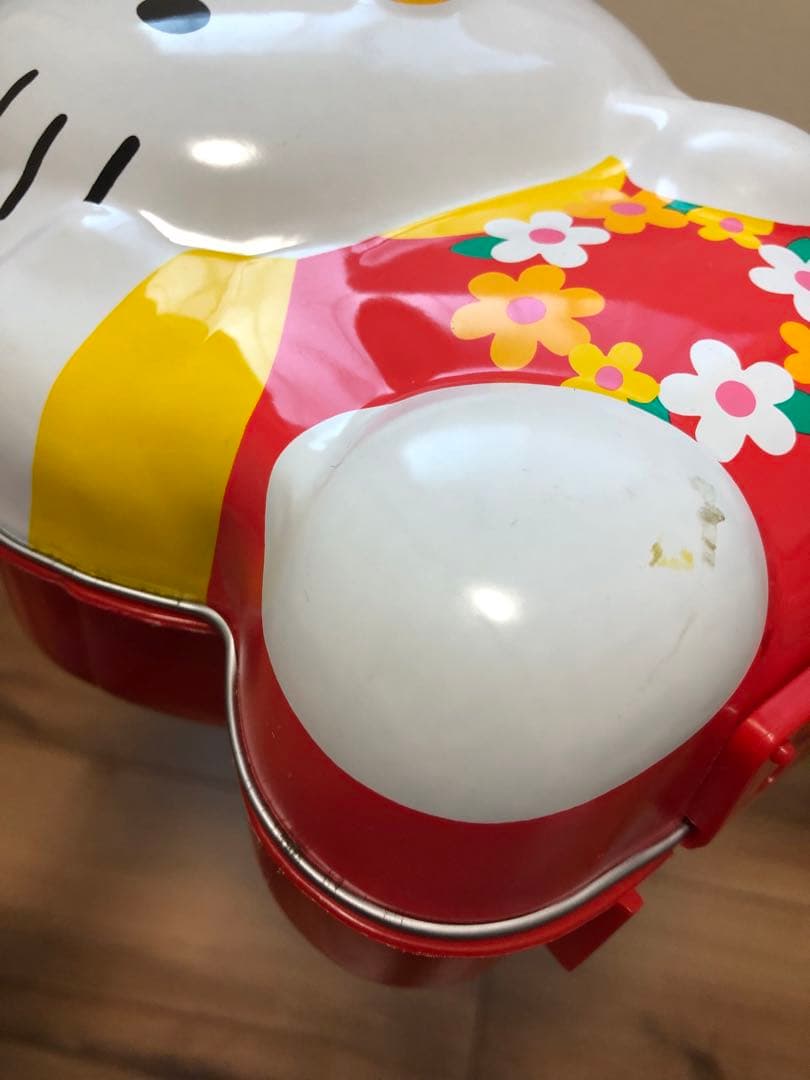 平成レトロ❣️ キティ　カオハナ　ミニトランク　缶　収納ケース　ボックス　お道具箱