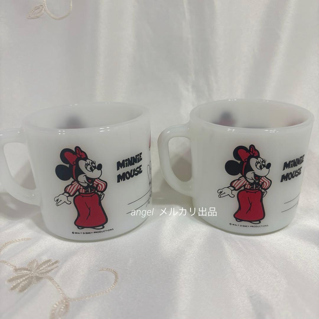 アンティーク　ファイヤーキング　ミッキーマウス　マグカップ　2点　セット